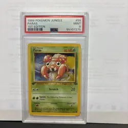 1999 Pokemon Jungle 1st Edition #59 Paras PSA 9 MINT - Image 1