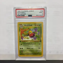 1999 Pokemon Jungle 1st Edition #48 Weepinbell PSA 9 MINT - Image 1