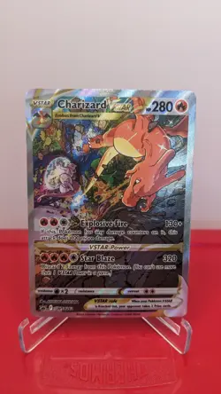 Pokemon TCG Charizard VSTAR SWSH262 Full Art Black Star Promo Holo Card NM - Image 1