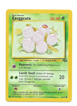 Pokemon Exeggute 52/64 Jungle Card Vintage WOTC - Image 1