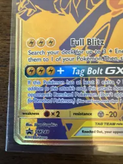 Pokemon TCG Black Star Promo Pikachu Zekrom Tag Team Gold GX SM248 Card NM-M - Image 5