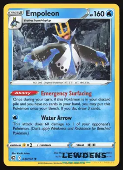 Empoleon - 037/172 - Cosmos Holo Promo - Brilliant Stars - Pokemon Card - LP - Image 1