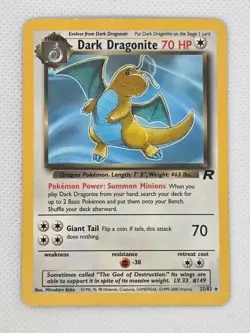 Dark Dragonite 22/82 Non Holo Rare Team Rocket Heavily Played Pokemon Card - Image 1