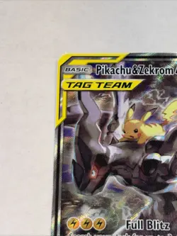 Pikachu & Zekrom Tag Team GX SM168 Alternate Full Art Holo Promo Pokemon Card - Image 3
