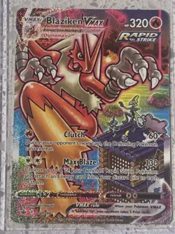 Pokemon TCG Blaziken VMAX Chilling Reign Alternative Art Card 201/198 - Image 1