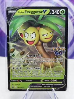 Alolan Exeggutor V SWSH225 SWSH: Sword & Shield Promo Cards Holo LP - Image 1