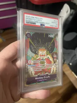 Bandai One Piece CCG Monkey.D.Luffy Card Games Fest Promo Foil #073 PSA 10 - Image 4