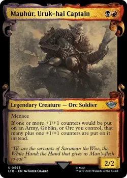 MTG - Mauhur, Uruk-hai Captain - Showcase - Lord of the Rings - Magic - Image 1