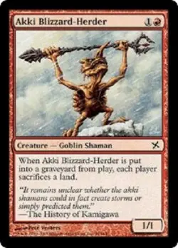 X4 Akki Blizzard-Herder Betrayers of Kamigawa LP/NM MTG Magic DNA GAMES - Image 1