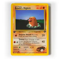 Pokemon - Brock's Diglett - 1st Edition - Non Holo - 67/132 - Gym Challenge - Image 1