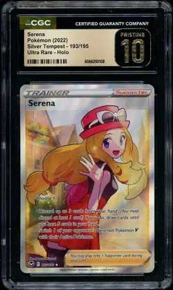 2022 Pokemon Silver Tempest Serena FULL ART #193 CGC 10 PRISTINE - Image 1