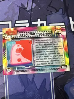 Pokemon Stealing Pokemon 27 Mewtwo Strikes Back Black Topps Light Played - Image 2