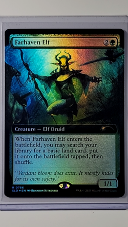2023 MTG Magic the Gathering SLD Secret Lair Drop Foil #766 Farhaven Elf - Image 1