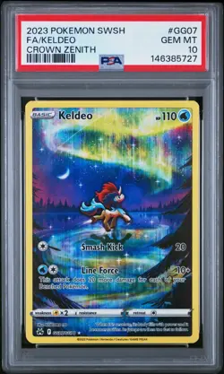 PSA 10 FA/Keldeo GG07/GG70 | Full Art | Crown Zenith | 2023 | Pokemon - Image 1