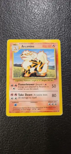 Pokemon TCG Arcanine Base Set, 23/102, Regular LP - Image 1