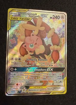 Pokemon TCG Mega Lopunny & Jigglypuff GX TAG TEAM Alt Full Art Holo 226/236 - Image 2