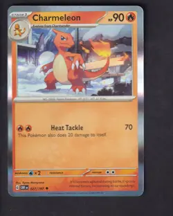Charmeleon 027/197 Holo Promo Uncommon Obsidian Flames Pokemon Near Mint - Image 1