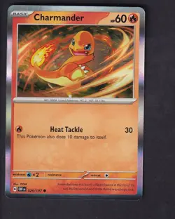 Charmander 026/197 Holo Promo Common Obsidian Flames Pokemon Near Mint - Image 1
