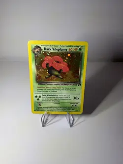 Pokemon TCG Dark Vileplume 13/82 Team Rocket Unlimited Holo Rare - HP/Damaged - Image 1