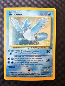 Articuno Fossil Holo Rare 2/62 Pokemon Unlimited WOTC Vintage - Image 1