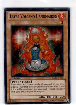 Yu-Gi-Oh 1st edition Laval Volcano Handmaiden Super Rare #HA06-EN002 - Image 1