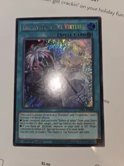 Yu-Gi-Oh The Fallen & The Virtuous Secret Rare Foil Bleed NM - Image 2