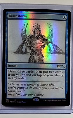 2020 MTG Magic the Gathering Secret Lair Drop Foil #582 Brainstorm Mark Poole - Image 1