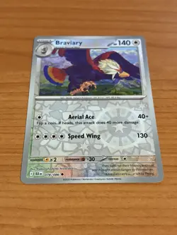 Pokemon TCG Black Bolt BRAVIARY Reverse Holo 078/086 - Image 1