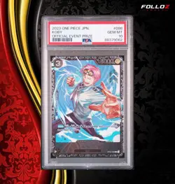 CARTA ONE PIECE KOBY OP02-098 JAP PSA 10 OFFICIAL EVENT PRIZE - Image 1