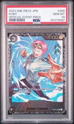 CARTA ONE PIECE KOBY OP02-098 JAP PSA 10 OFFICIAL EVENT PRIZE - Image 2