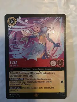 Disney Elsa-Ice Artisan Frozen #123/204 from Lorcana TCG (cold foil) - Image 1