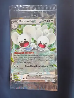 Pokemon Maushold ex Full Art Holo EX 155/182 230HP Normal Card - Image 2