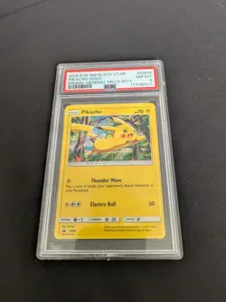 Pokemon Pikachu 2016 Black Star Promo, PSA 8, General Mills #SM04 - Image 1