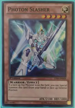 YuGiOh Photon Slasher Super Rare 1st Edition ZTIN-EN008 - Image 1