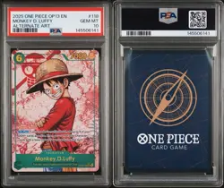 2025 One Piece Monkey D. Luffy Secret Rare Alt Art #OP13-118 PSA 10 GEM MINT - Image 3