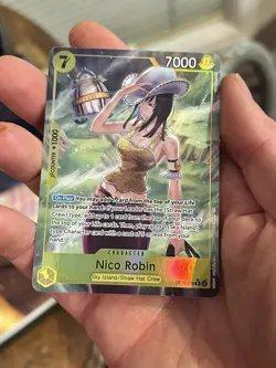 Nico Robin OP15-109 Rare Alt Art NM Adventure on Kami’s Island + ZORO EB04-007 - Image 3
