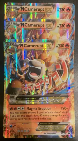 M Camerupt EX XY198 JUMBO/Oversized Card NM - Image 3