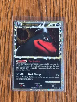Pokemon Houndoom 82/90 Undaunted Ultra Rare Holo Stage 1 PRIME 2010 Card LP - Image 1