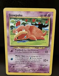 Slowpoke Pokemon Cards 73/111 Basic Pokemon 50 Hp Card - Image 1