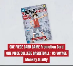 One Piece Monkey. D. Luffy US College Basketball Promo Card By Bandai - Image 2