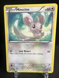 Minccino 84/98 Common Emerging Powers Pokemon Card 2011 - Image 1