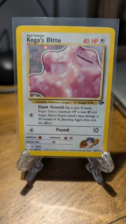 Pokemon Koga's Ditto Gym Challenge Holo Rare 10/132 40 HP English Unlimited Card - Image 1