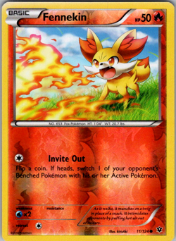 Fennekin 11/124 Reverse Holo Fates Collide English Pokemon Card - Image 1