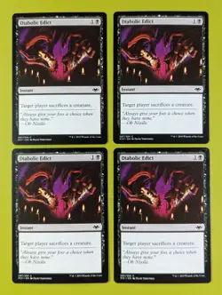 Diabolic Edict x4 Modern Horizons 4x Playset Magic the Gathering MTG - Image 1