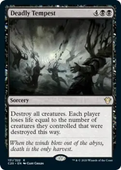 Deadly Tempest Light Play, English Magic the Gathering MTG Commander 2020 - Image 1