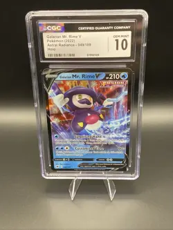 Pokemon Card Galarian Mr. Rime V Holo Rare CGC 10, Astral Radiance 49/189 - Image 2