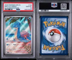 2025 POKEMON DRI EN-DESTINED RIVALS ILLUSTRATION RARE #194 MISTY'S LAPRAS PSA 10 - Image 3