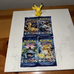 Pokemon TCG XY Evolutions Booster Packs 4-Pack Full Art Set - Image 1