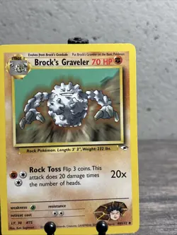 Brock's Graveler 040/132 Gym Heroes Regular Uncommon-Pokemon TCG-Fast Ship-LP!! - Image 3