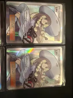 Pokemon lot of 4 Lillie #147 Ultra Rare Holo. Sun & Moon Series - Image 2